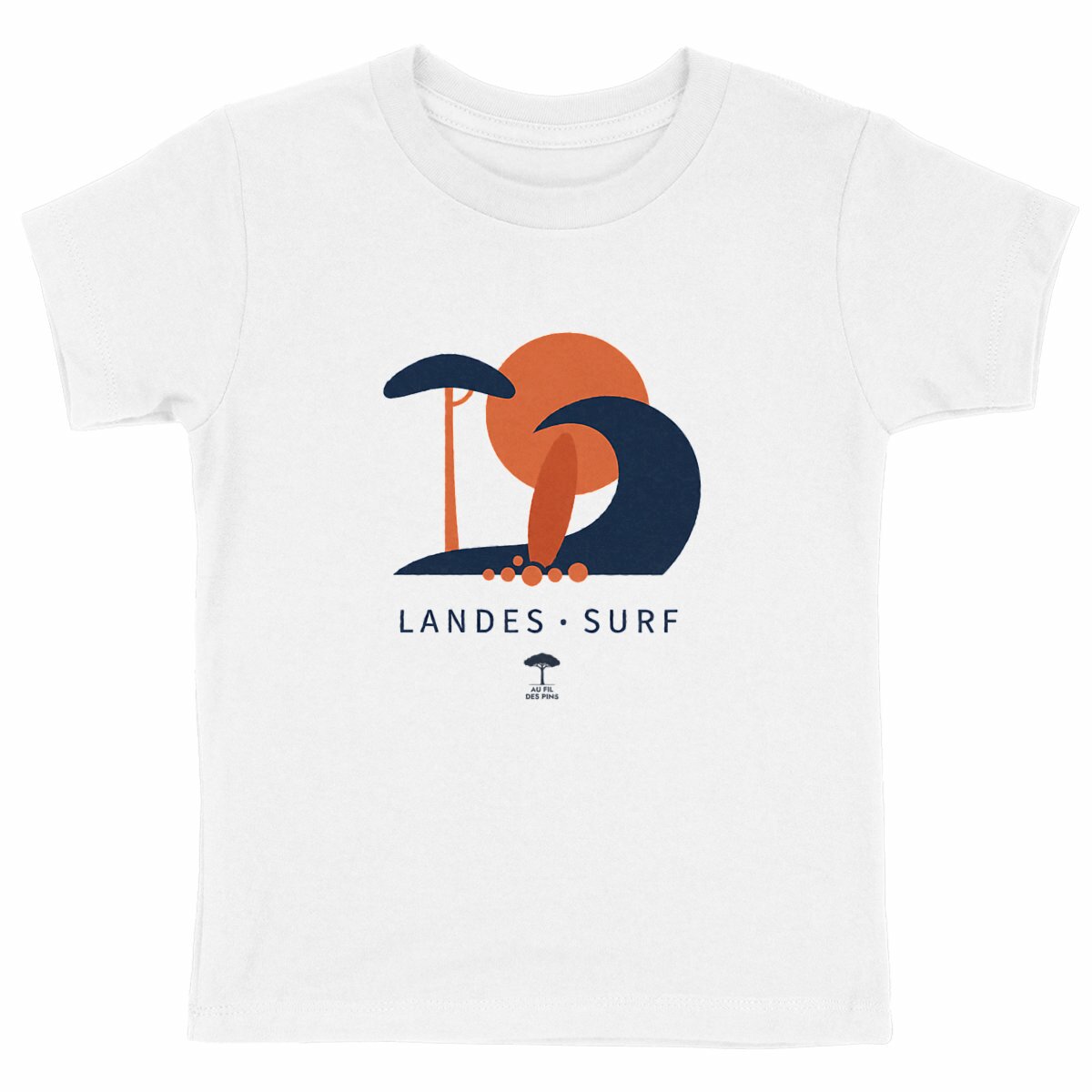 Tee-shirt éco-responsable enfant Surf - face_blanc