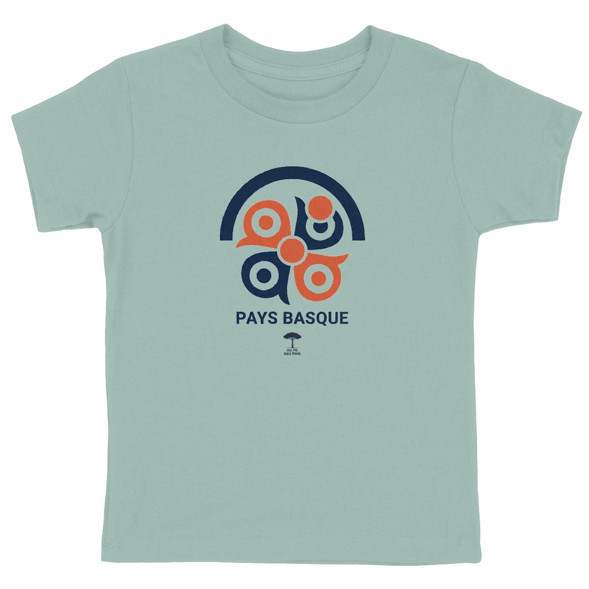 T-shirt éco-responsable enfant pays basque - face_vert