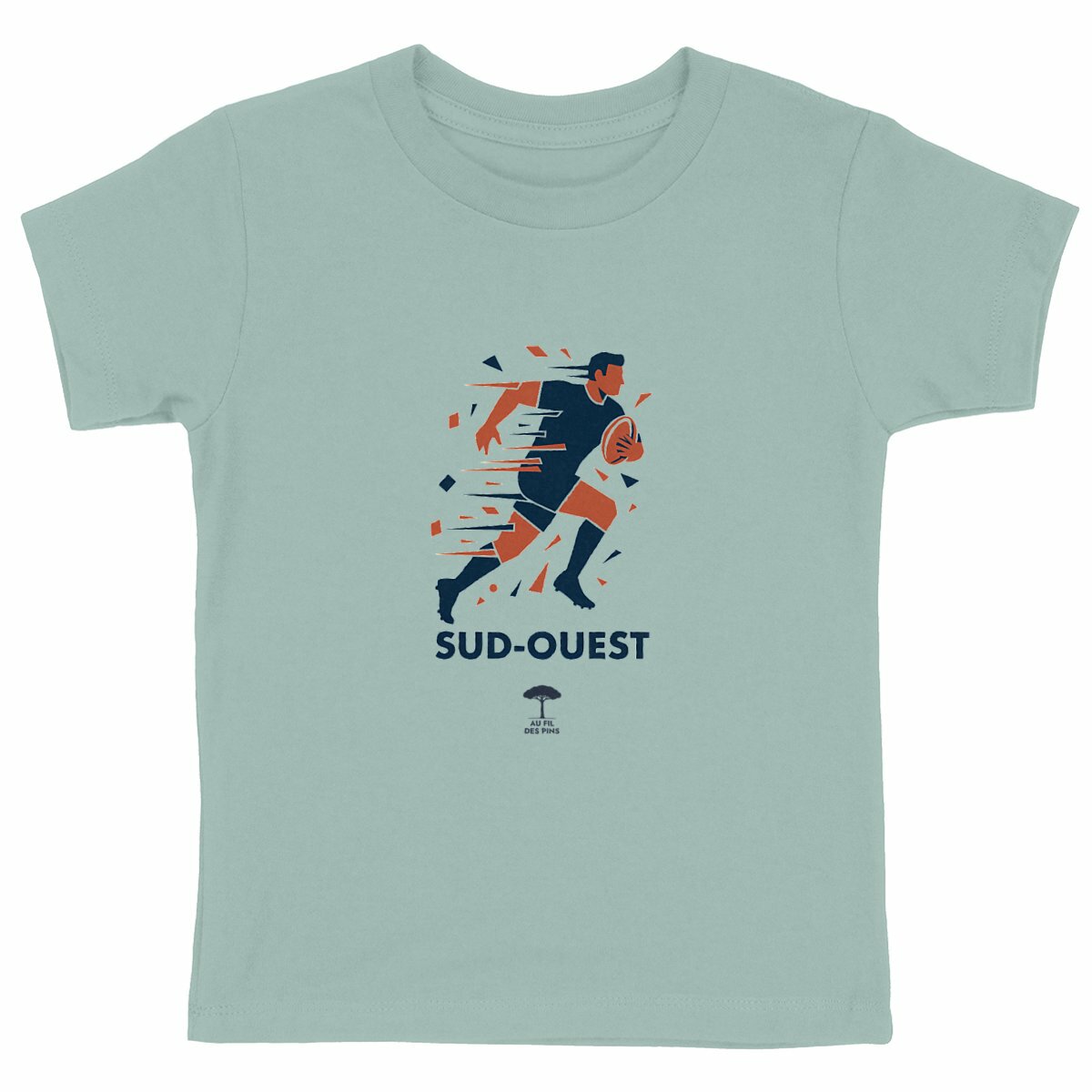 Tee-shirt éco-responsable enfant Rugby - face_vert