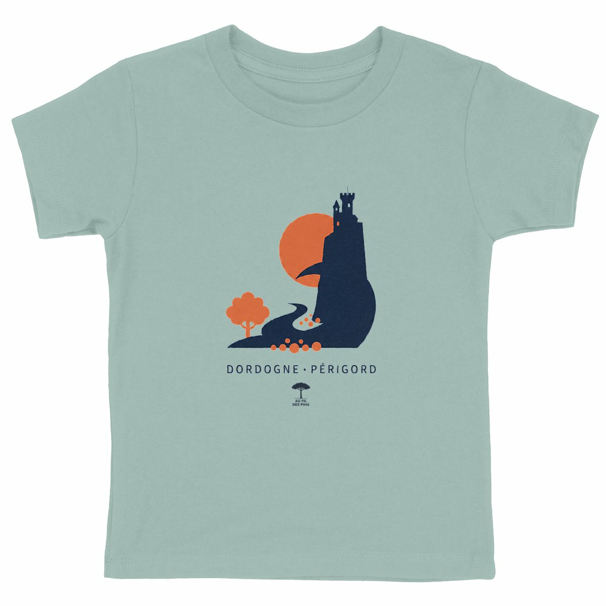 Tee-shirt éco-responsable enfant Dordogne - face_vert