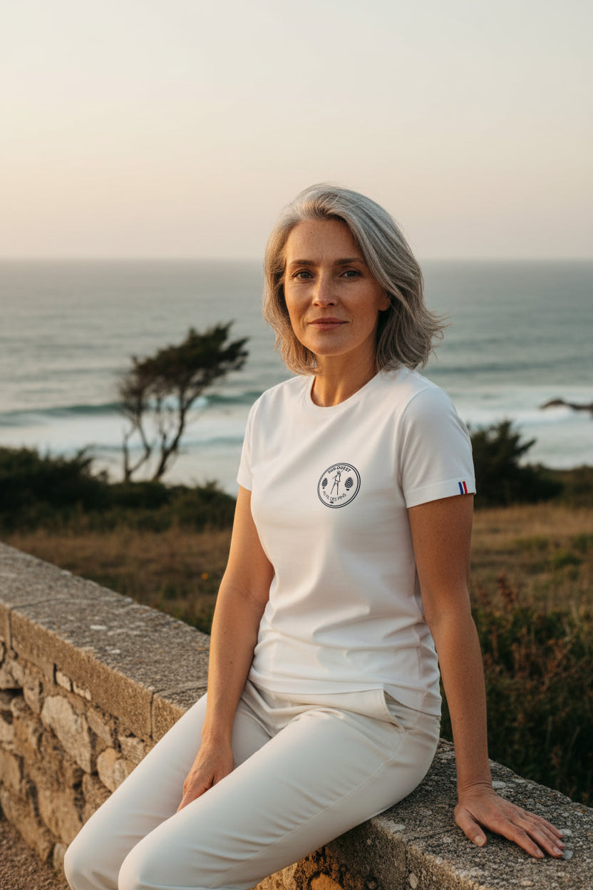 T-shirt Femme Échassier Landais – Coton Bio Made in France