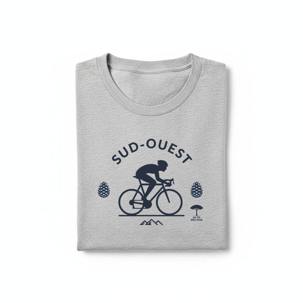 T-shirt éco-responsable “Le Tour” – Cyclisme & Sud-Ouest