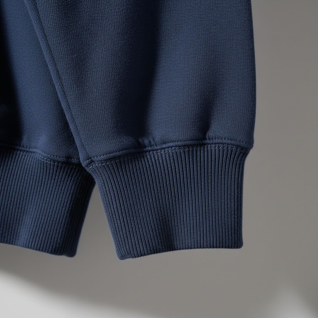 Gros plan poignet côtelé propre