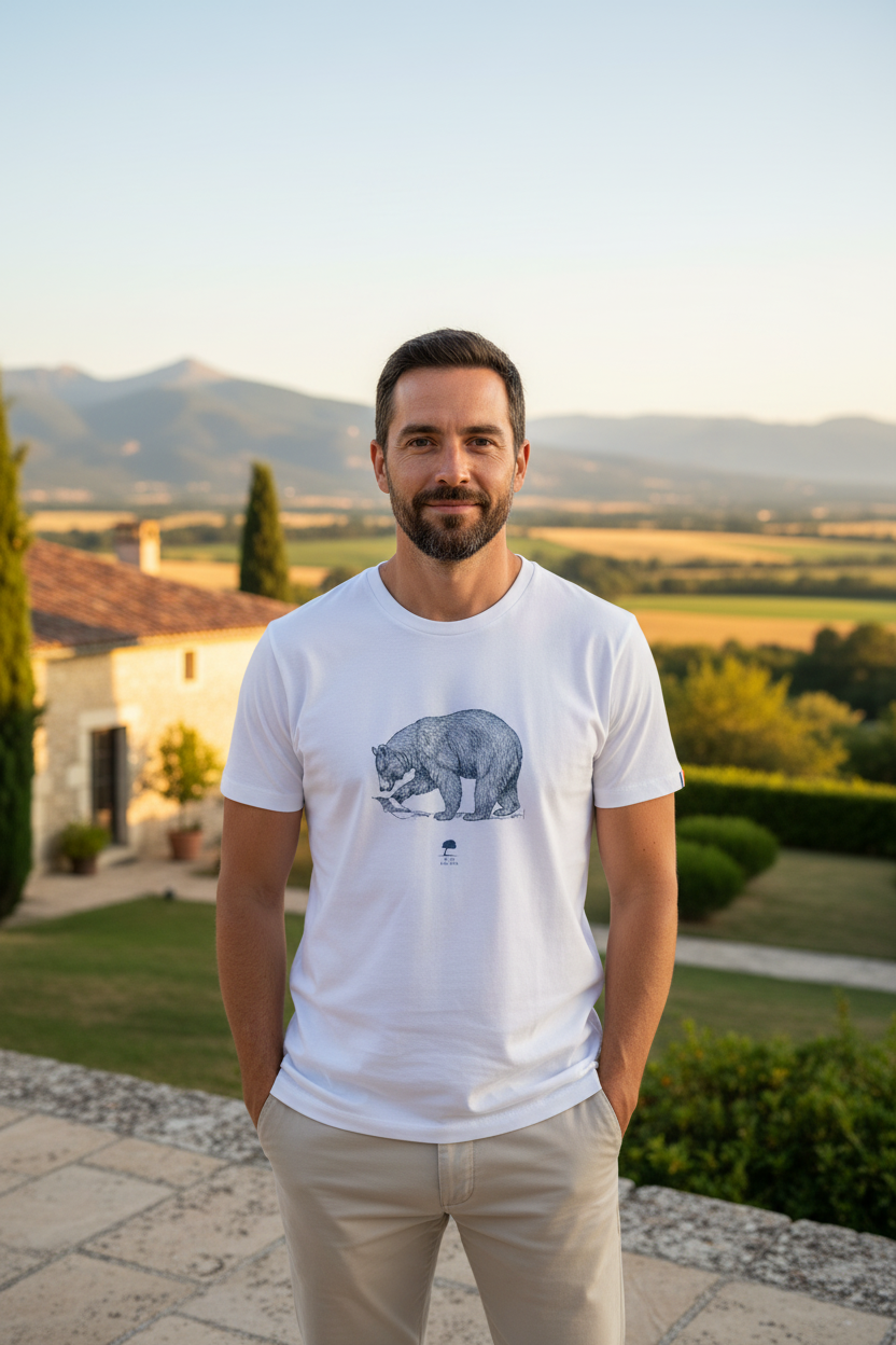 Homme avec t-shirt Ours - design réduit