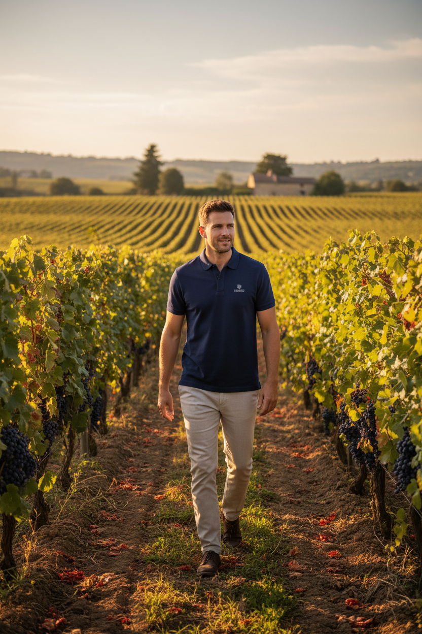 Polo homme Grappe de raisin