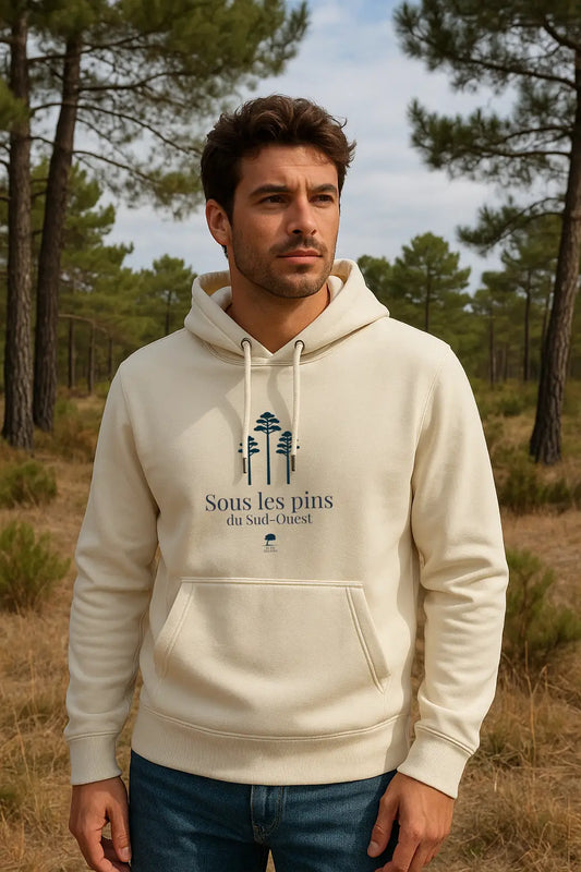 Sweat à capuche éthique Sous les Pins