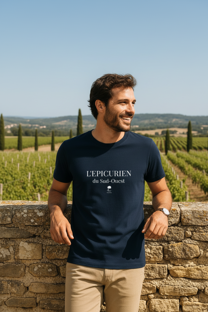 L'Épicurien - Lifestyle vignoble même bleu référence