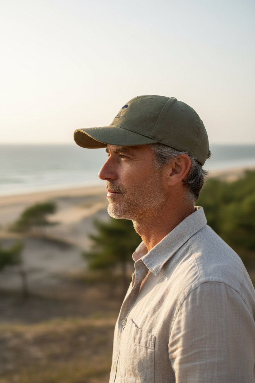 Lifestyle casquette homme mature - côte