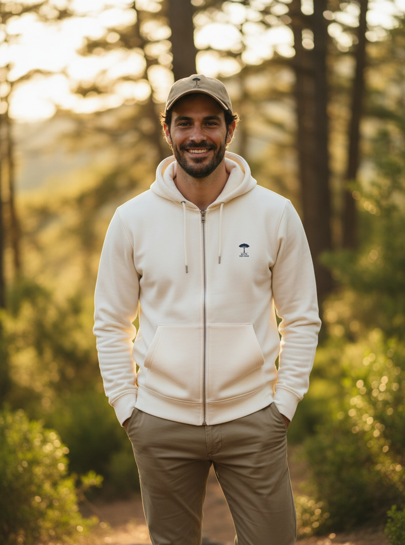 Sweat à Capuche Zippé Unisexe | Coton Bio Éco-responsable