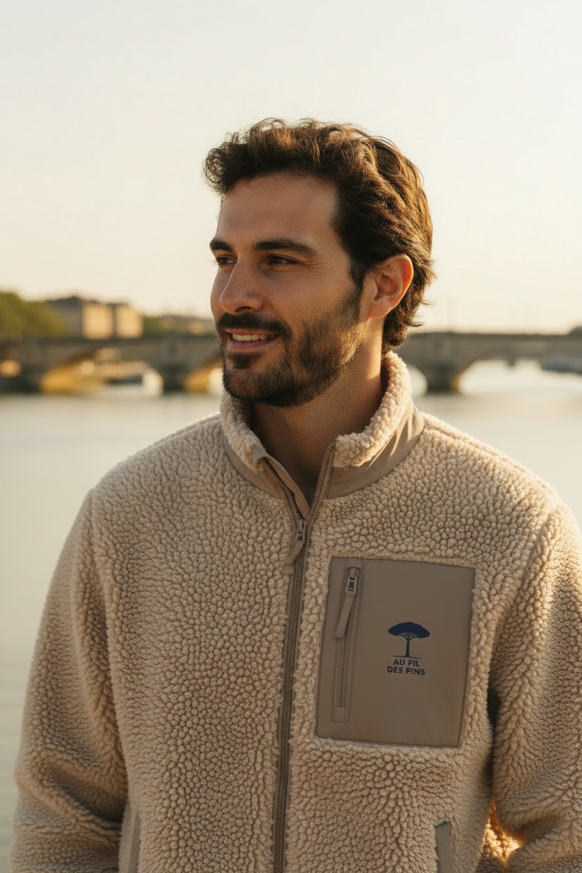 Lifestyle homme athlétique veste sherpa