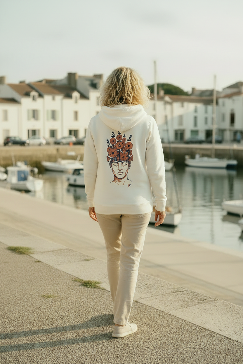 Lifestyle vue arrière du sweat Île-de-Ré
