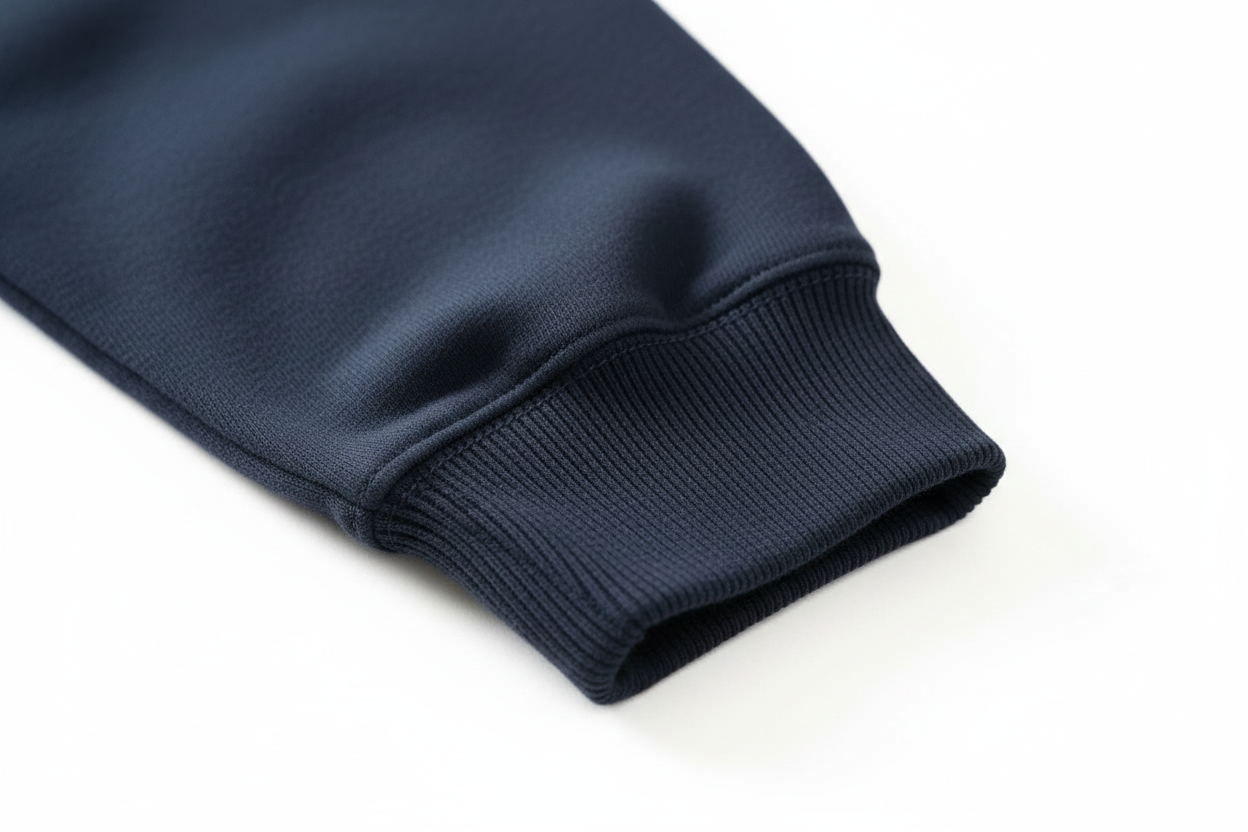 Macro bout de manche côtelé – Sweat marine