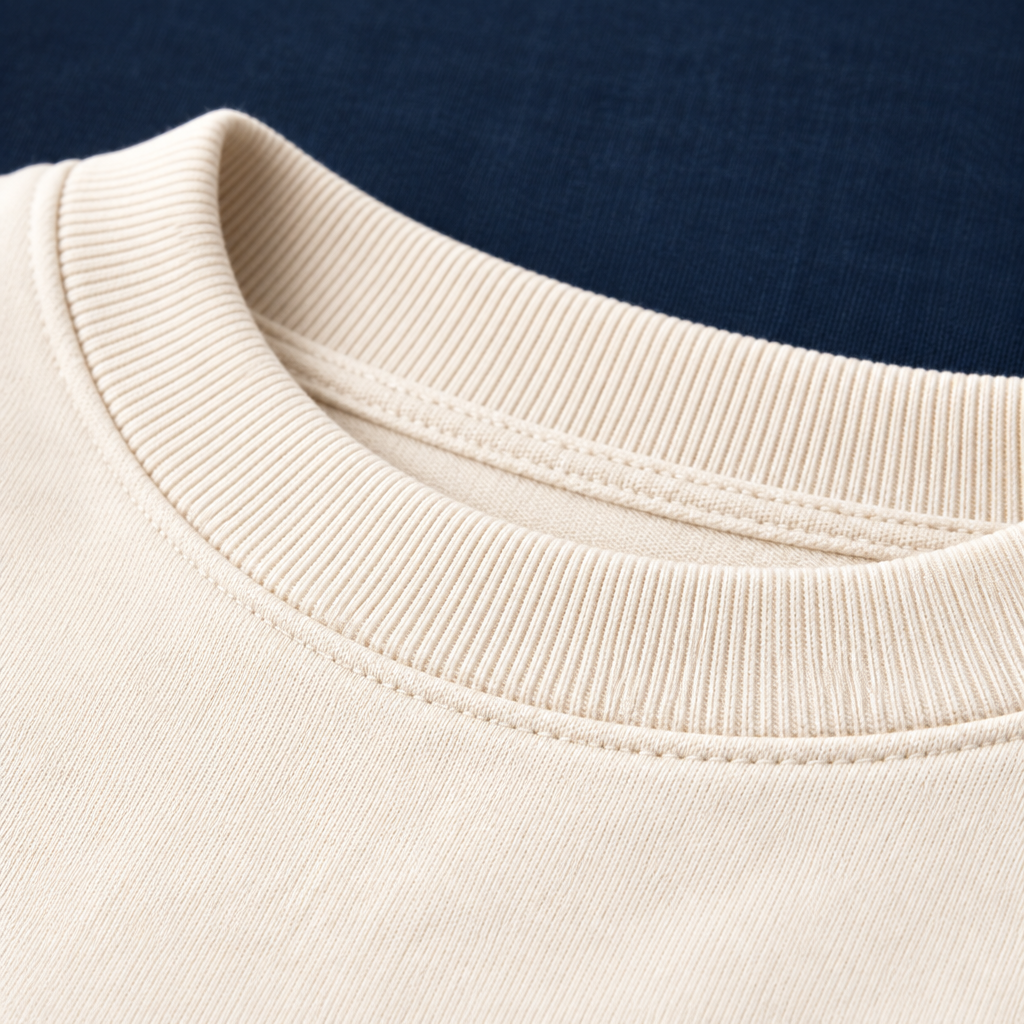 Macro col, sweat ivoire, sans design