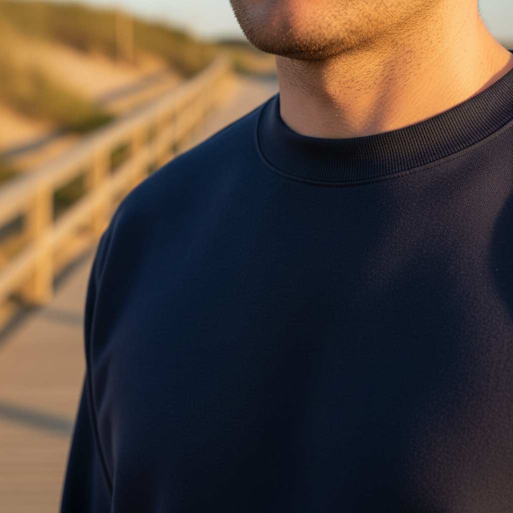 Macro col sweat marine sans V