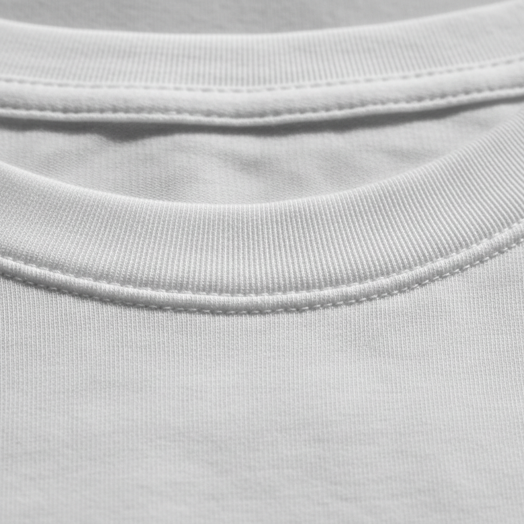 Macro col t-shirt blanc premium