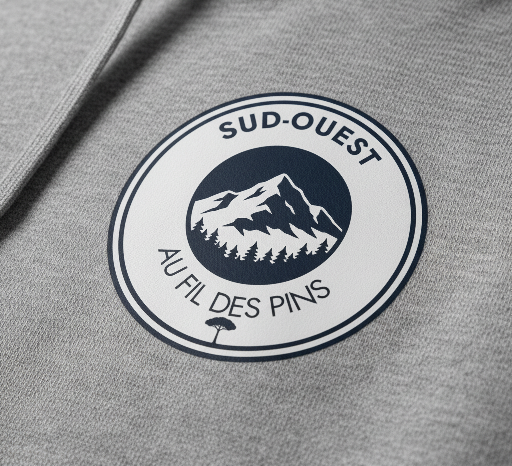 Macro DTF Sud-Ouest grand badge - gris chiné