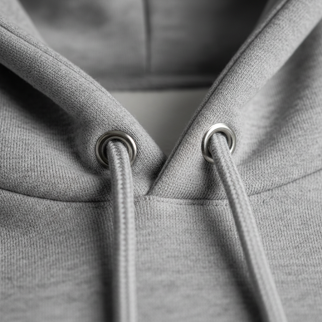 Macro œillets — sweat gris chiné