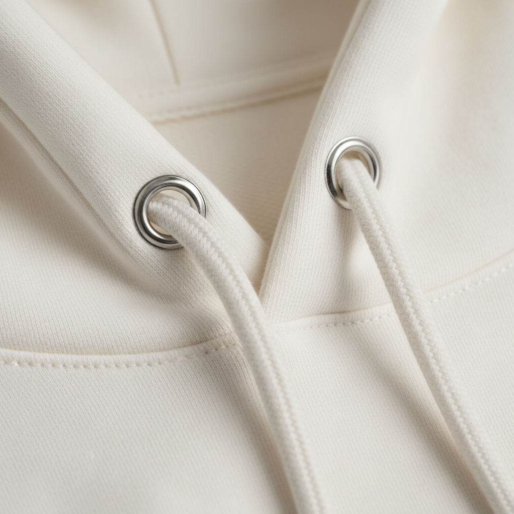 Macro œillets — sweat ivoire