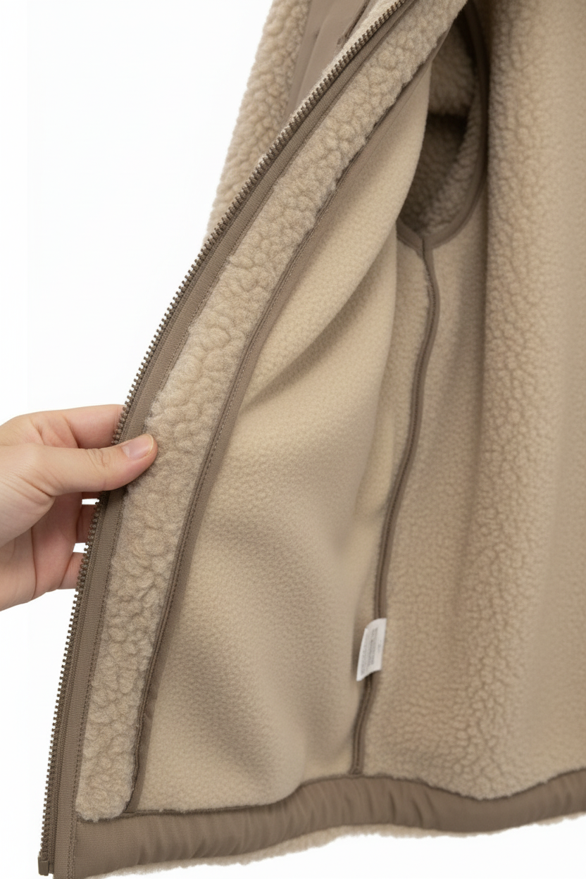 Macro intérieur veste
