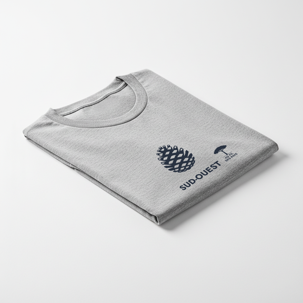 T-shirt Femme "Pomme de Pin" – Coton Bio GOTS | Au Fil des Pins