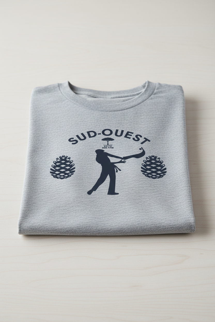Macro t-shirt pelote basque gris chiné