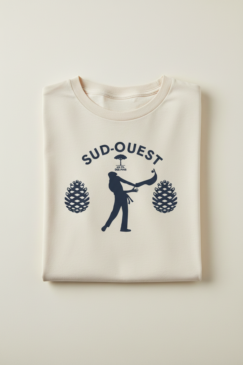 Macro t-shirt pelote basque naturel