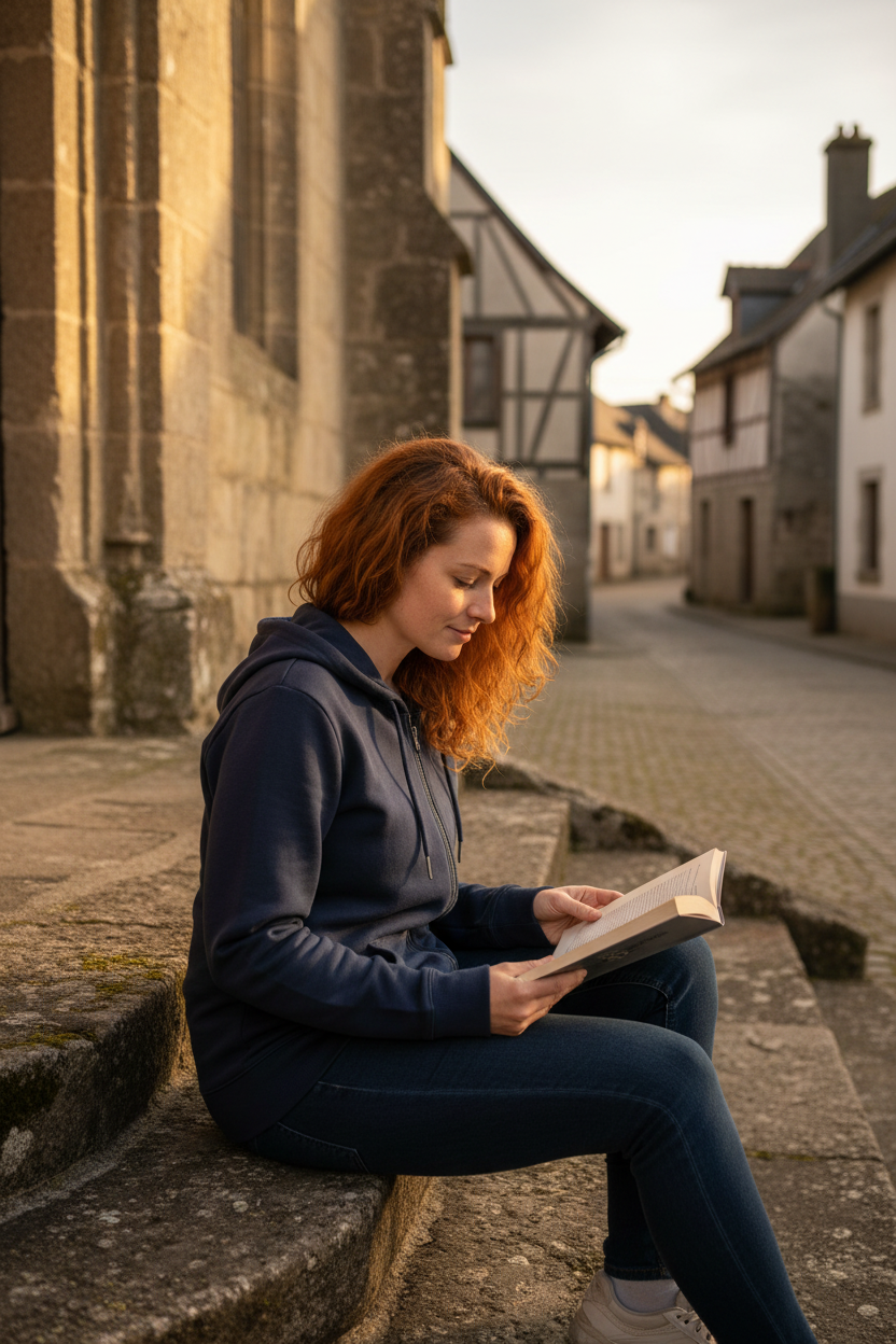 Marches de l'église du village