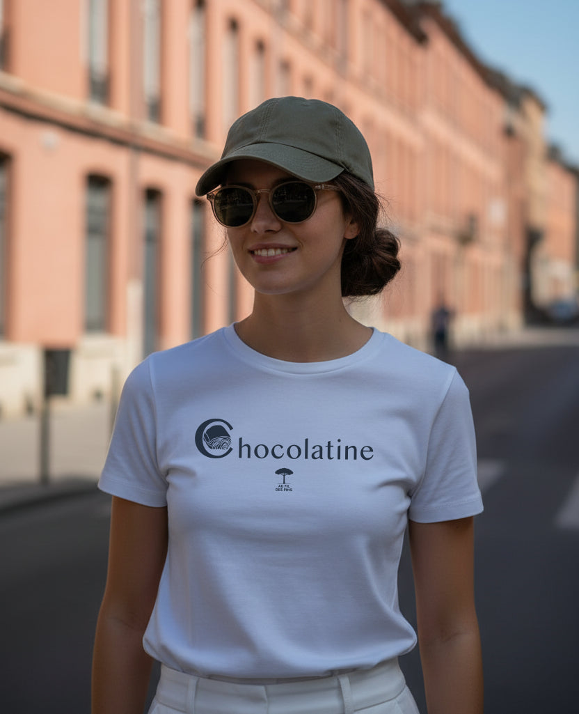 Tee-shirt femme Coton bio Chocolatine