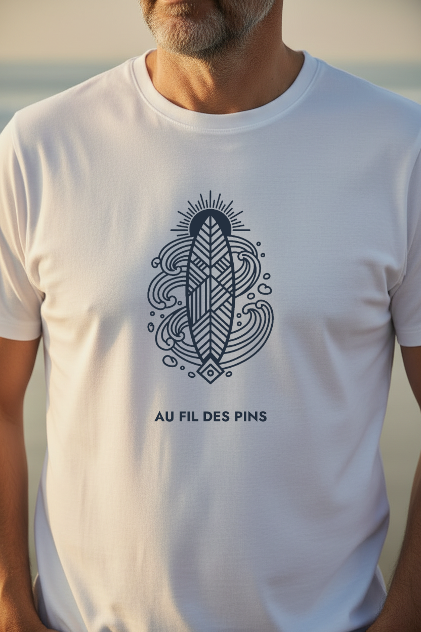 T-shirt éco-responsable Surf Tatoo — Au Fil des Pins