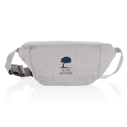 Sac banane couleur naturelle fabriqué à partir de coton recyclé-gris
