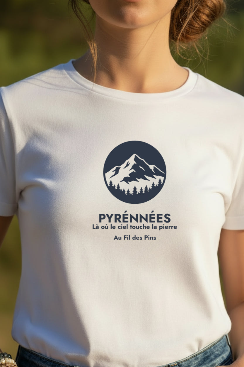 Tee-shirt Femme "Pyrénées" – Coton Bio & Éco-Responsable