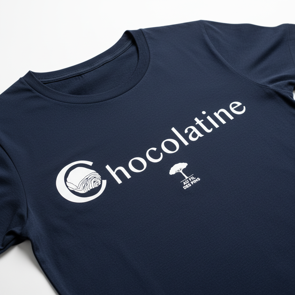 Studio t-shirt marine design en biais