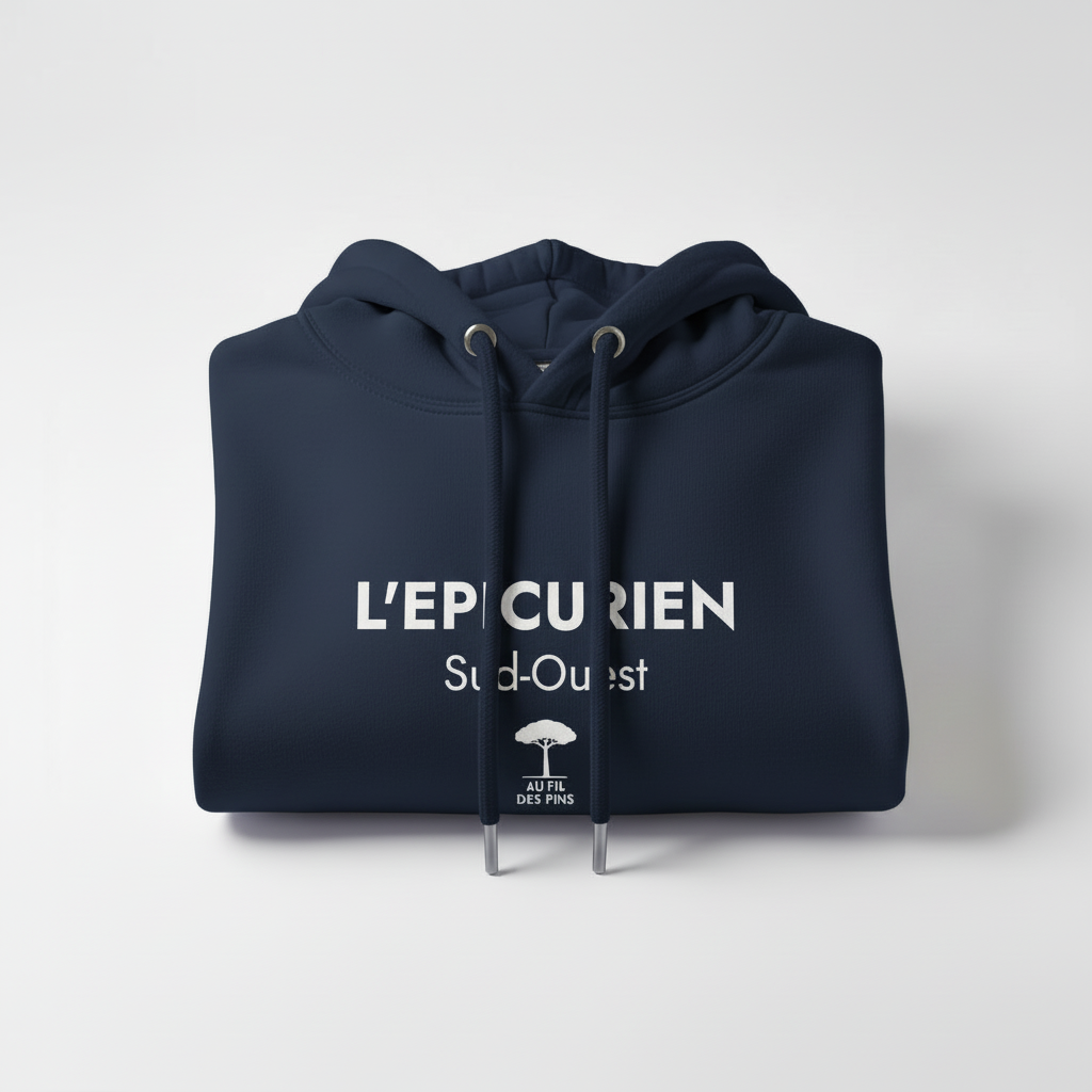 Sweat capuche marine L'Épicurien