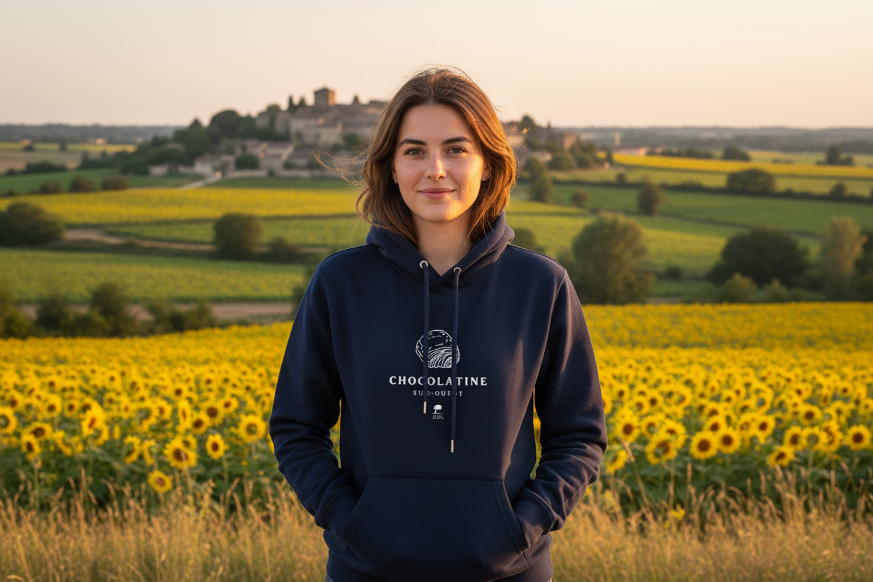 Sweat Chocolatine femme Gers design subtil