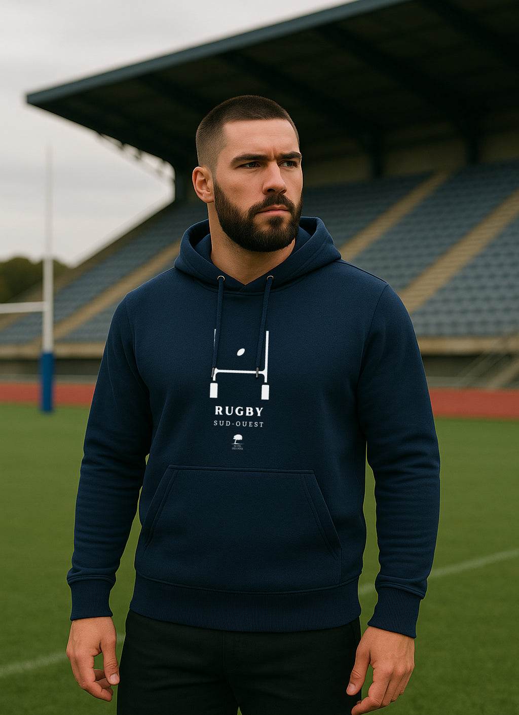 Sweat à capuche Rugby - Au Fil des Pins