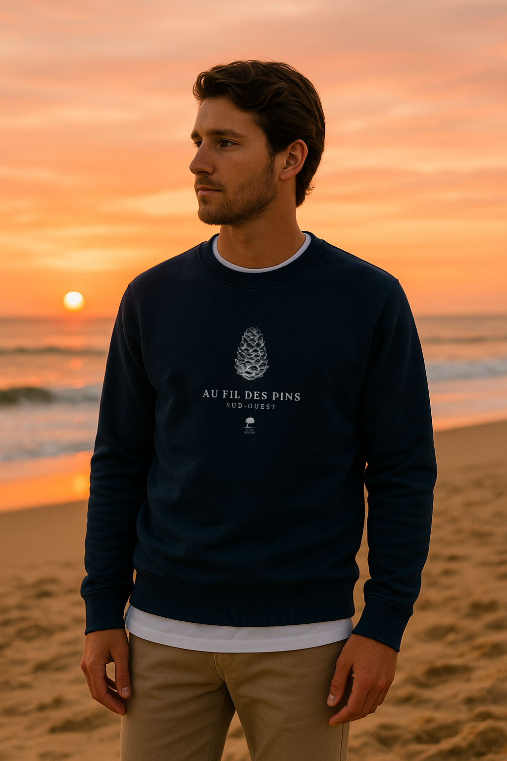 Sweat éco-responsable Pomme de pin