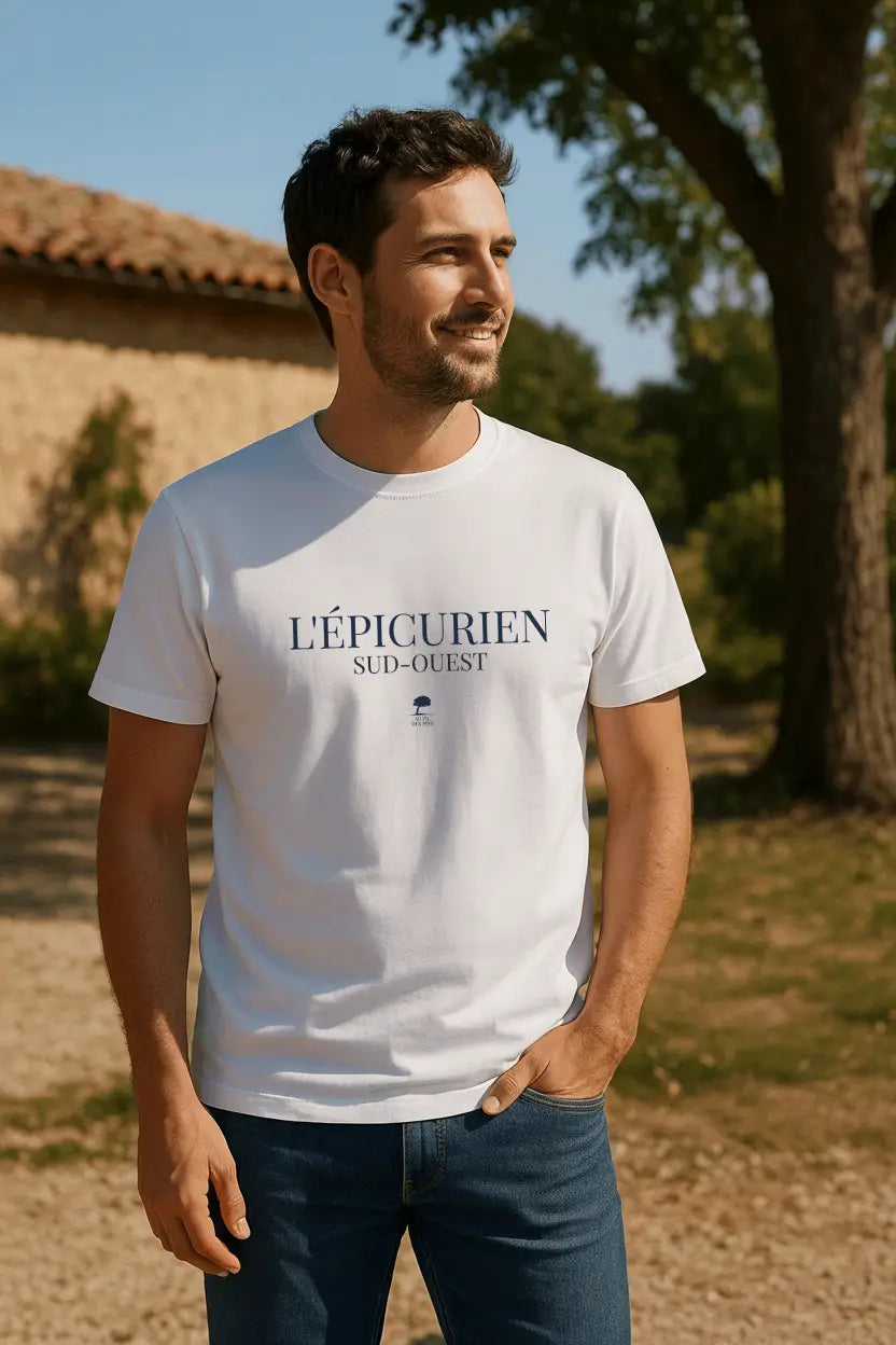 🇫🇷 Tee-shirt français homme coton bio épais – L’Épicurien