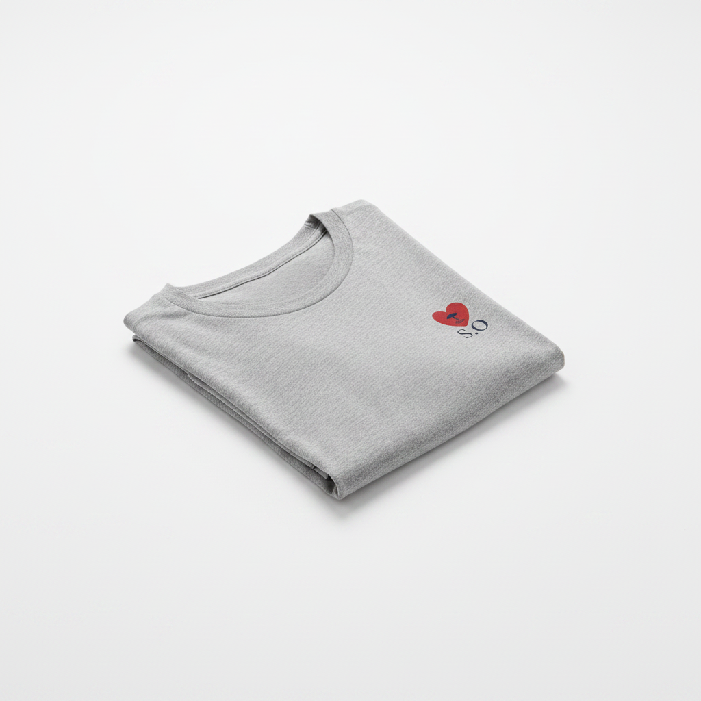 T-shirt femme Amour Sud-Ouest gris plié