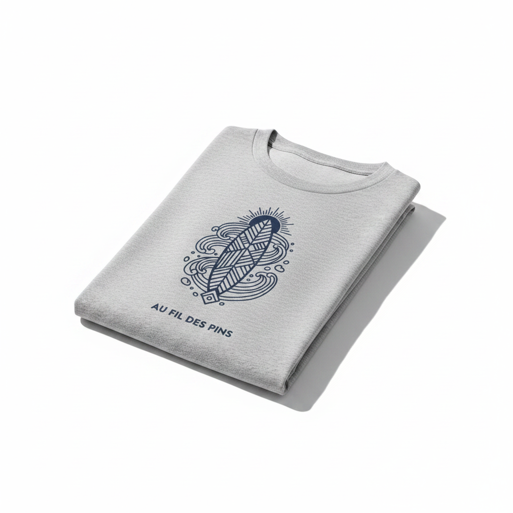 T-shirt gris plié