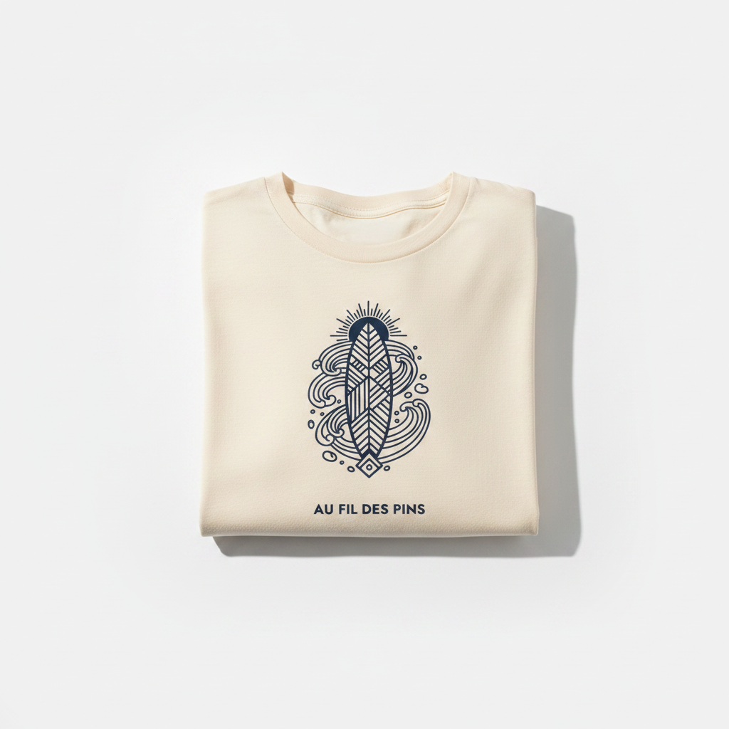 T-shirt naturel plié