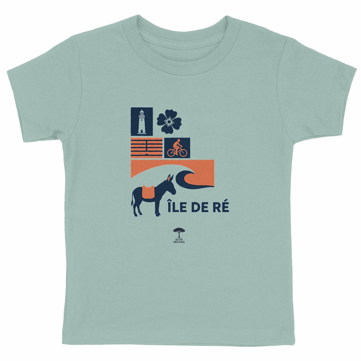 Tee-shirt éco-responsable enfant Ile-de-Ré - face_vert