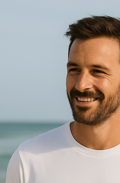 🇫🇷 T-shirt Homme Esprit Surf – Coton Bio – Made in France - Au Fil des Pins