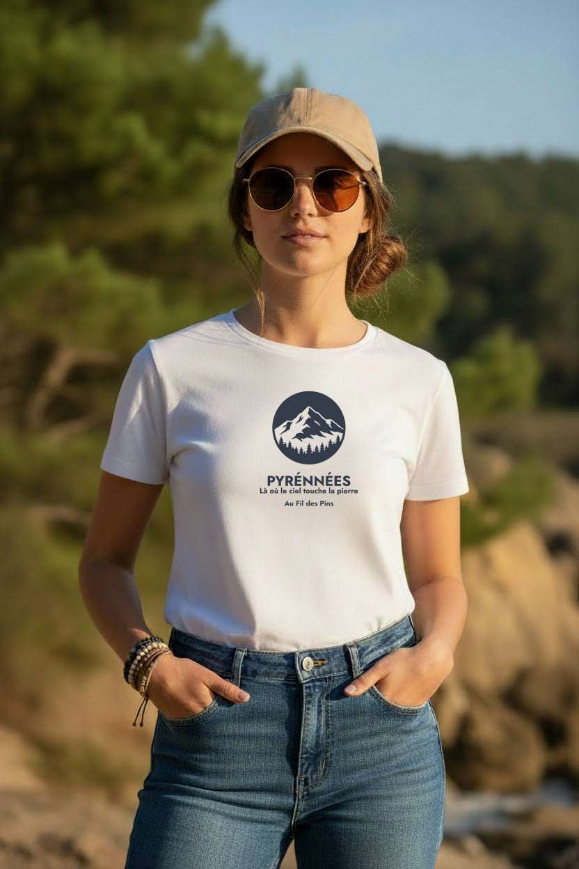 Tee-shirt Femme "Pyrénées" – Coton Bio & Éco-Responsable