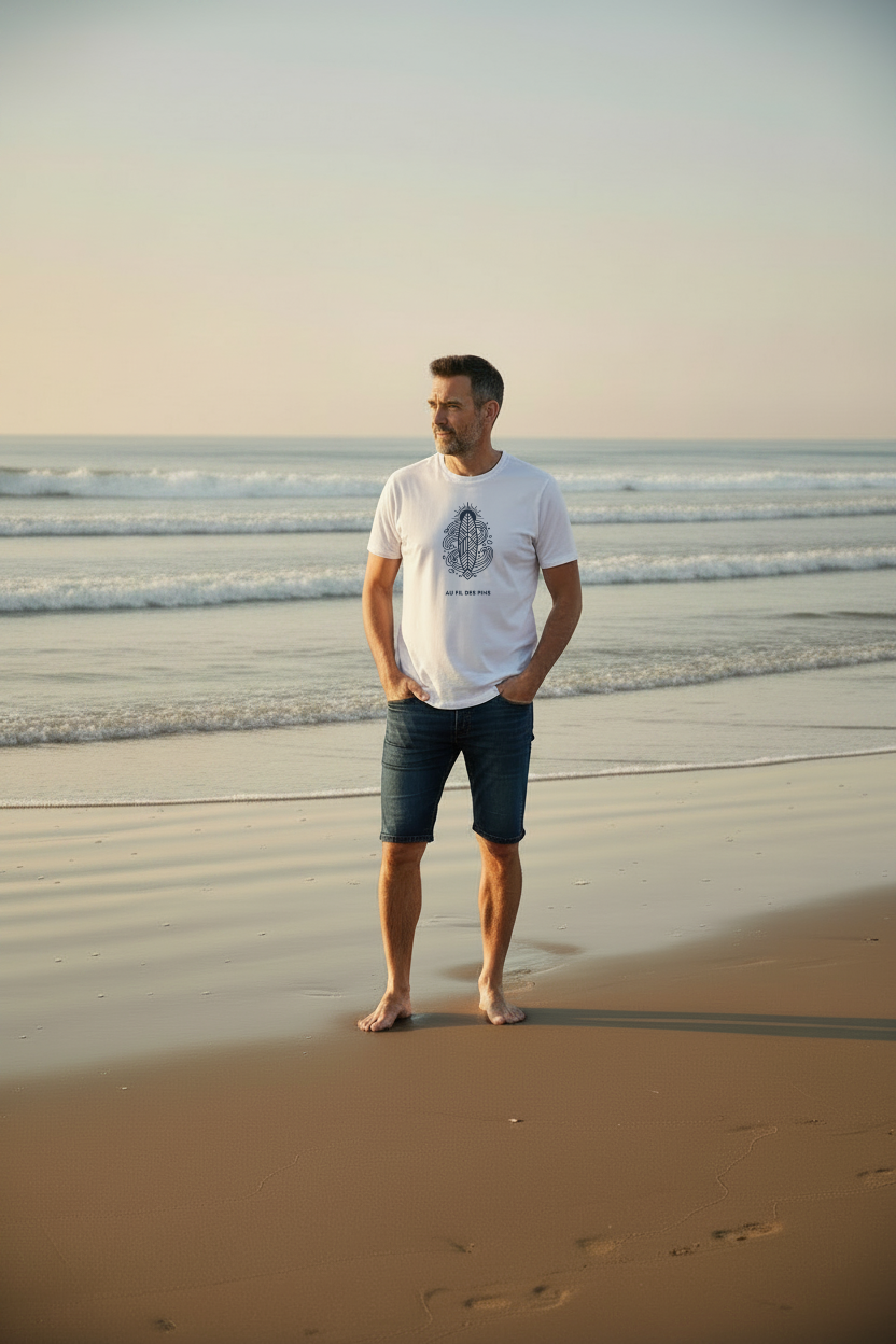 T-shirt éco-responsable Surf Tatoo — Au Fil des Pins