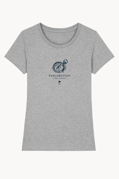 T-shirt femme coton bio – Éthique & local – Sud-Ouest-Exploration - Au Fil des Pins