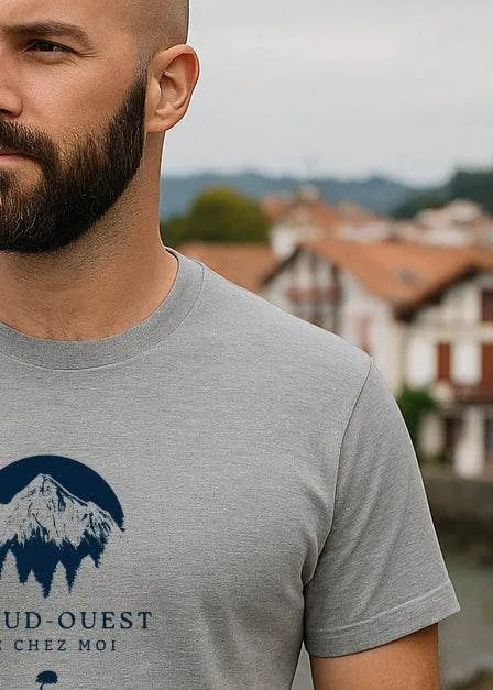 Tee-shirt Coton Bio Homme Pyrénées – Mode Éthique et Confort - Au Fil des Pins