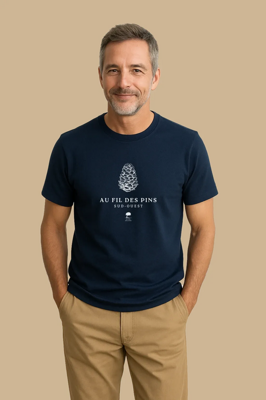 Tee-shirt Bio Homme Pomme de Pin – Mode Éco-Responsable