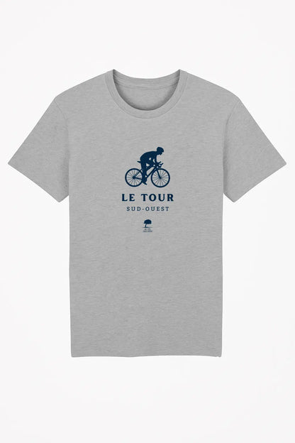 T-shirt homme Le Tour cyclisme Sud-Ouest coton biologique unisexe XS à 4XL