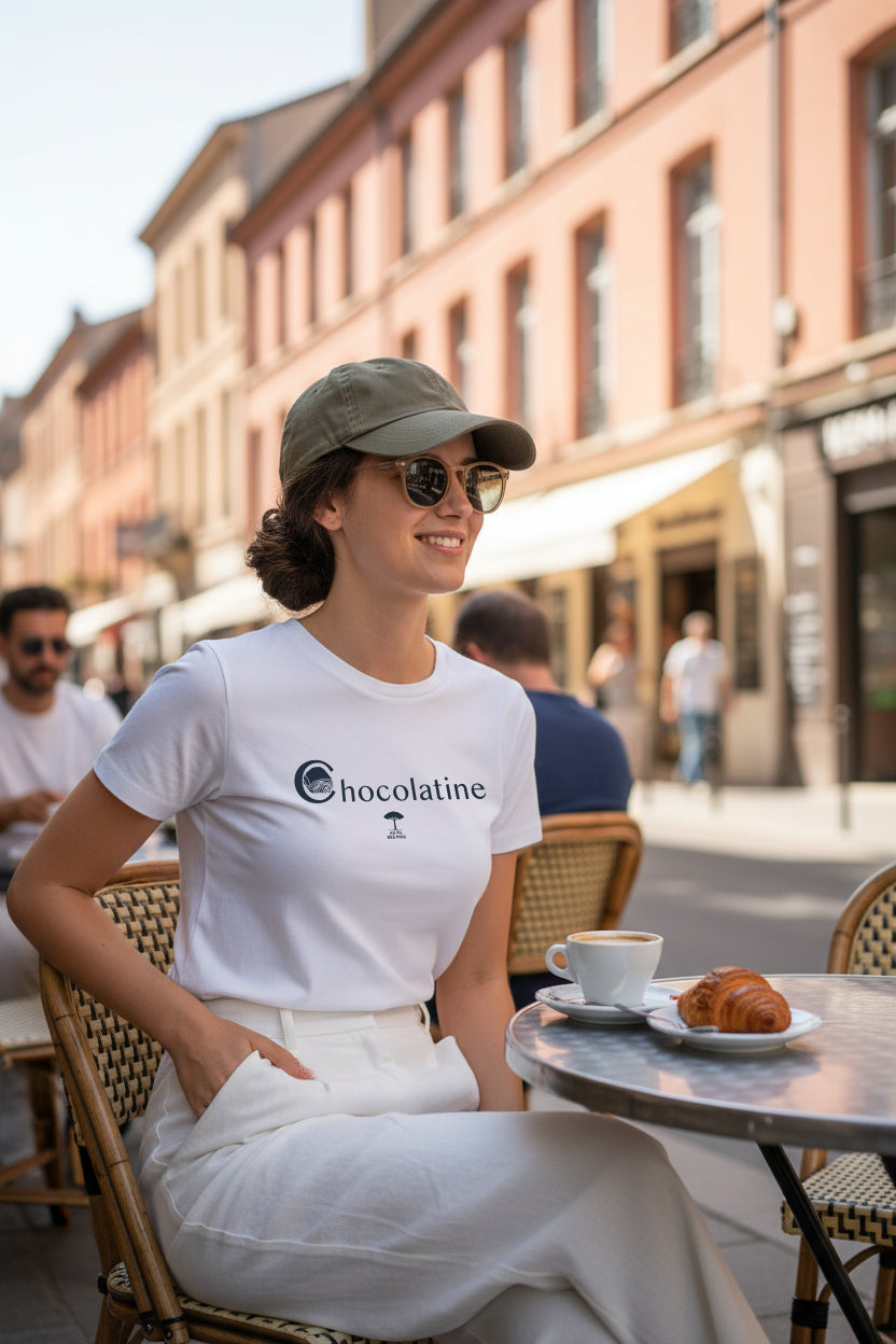 Tee-shirt femme Coton bio Chocolatine