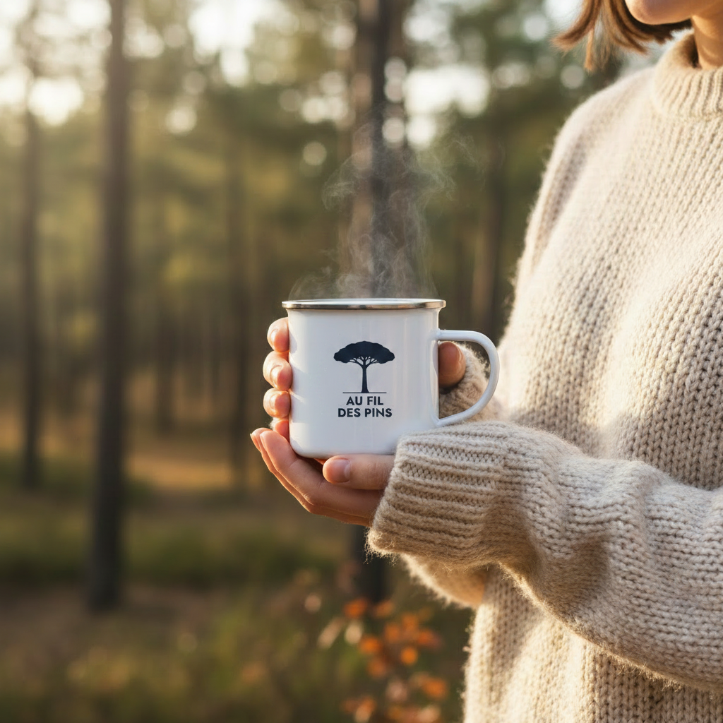 Timbale Au Fil des Pins - lifestyle femme forêt